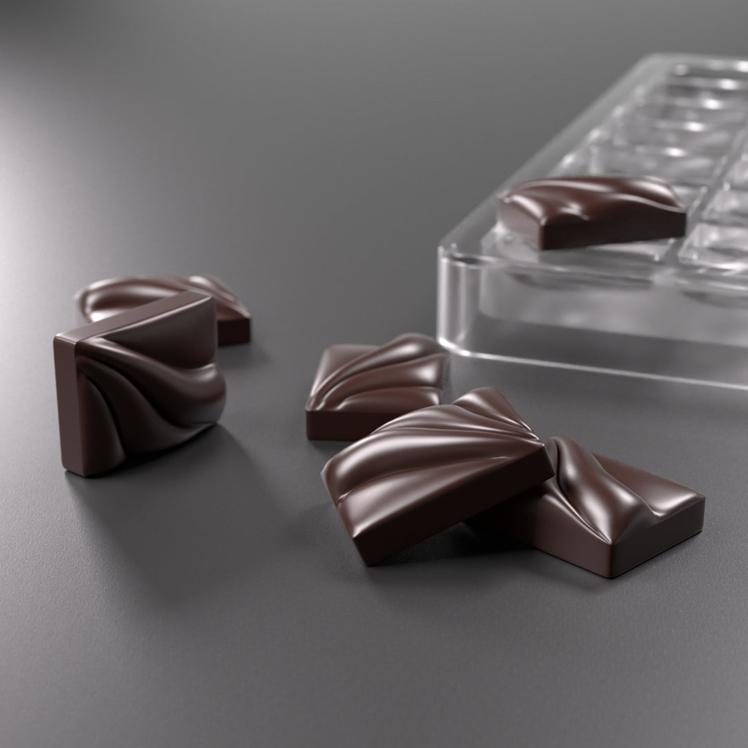 floral designed custom chocolat molds