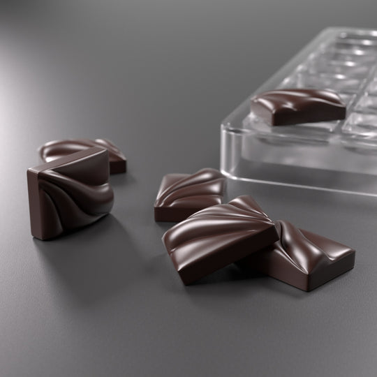 floral designed custom chocolat molds