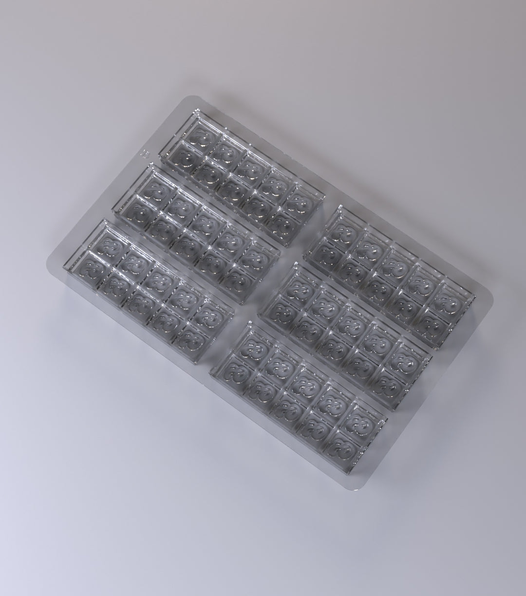 🍫 Chocolate Bar Polycarbonate Mold - 6 Cavities