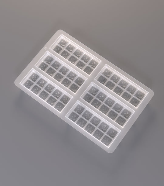 🍫 Chocolate Bar Silicone Mold - 6 Cavities
