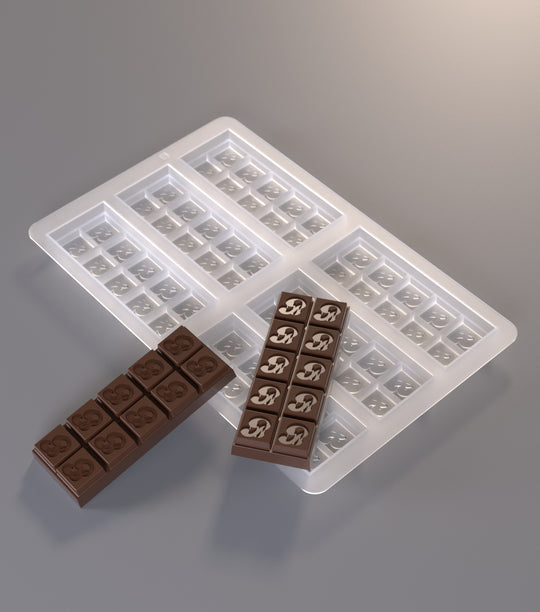 🍫 Chocolate Bar Silicone Mold - 6 Cavities