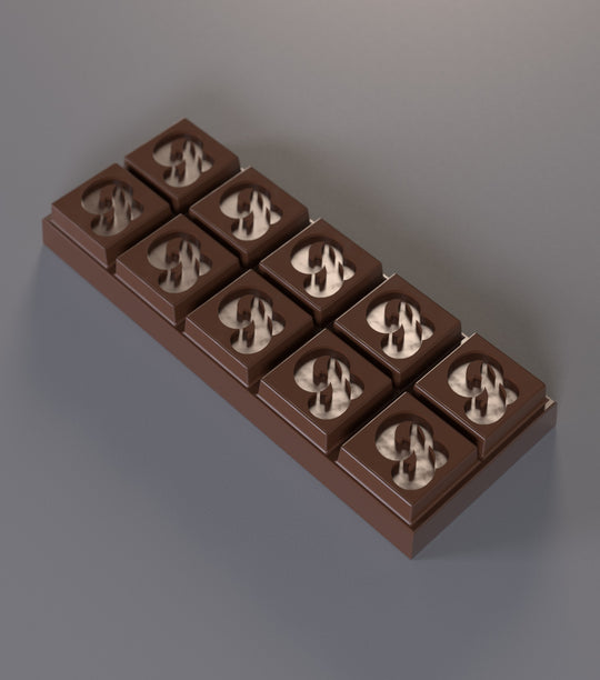 🍫 Chocolate Bar Silicone Mold - 6 Cavities