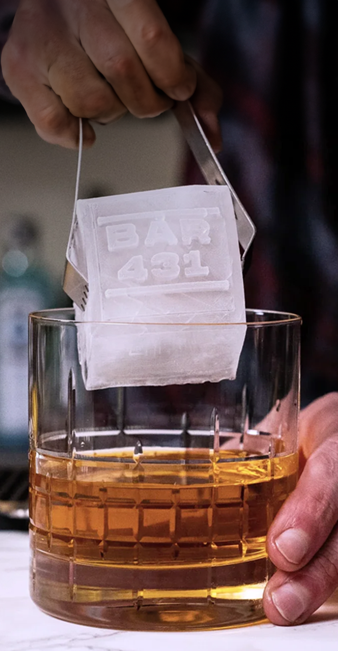 custom whiskey ice cube molds for bars