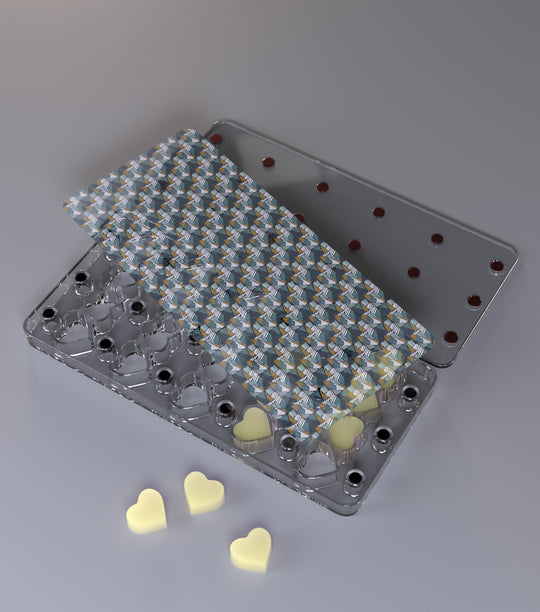 🍫 Heart Transfer Sheet Tray w/ lid
