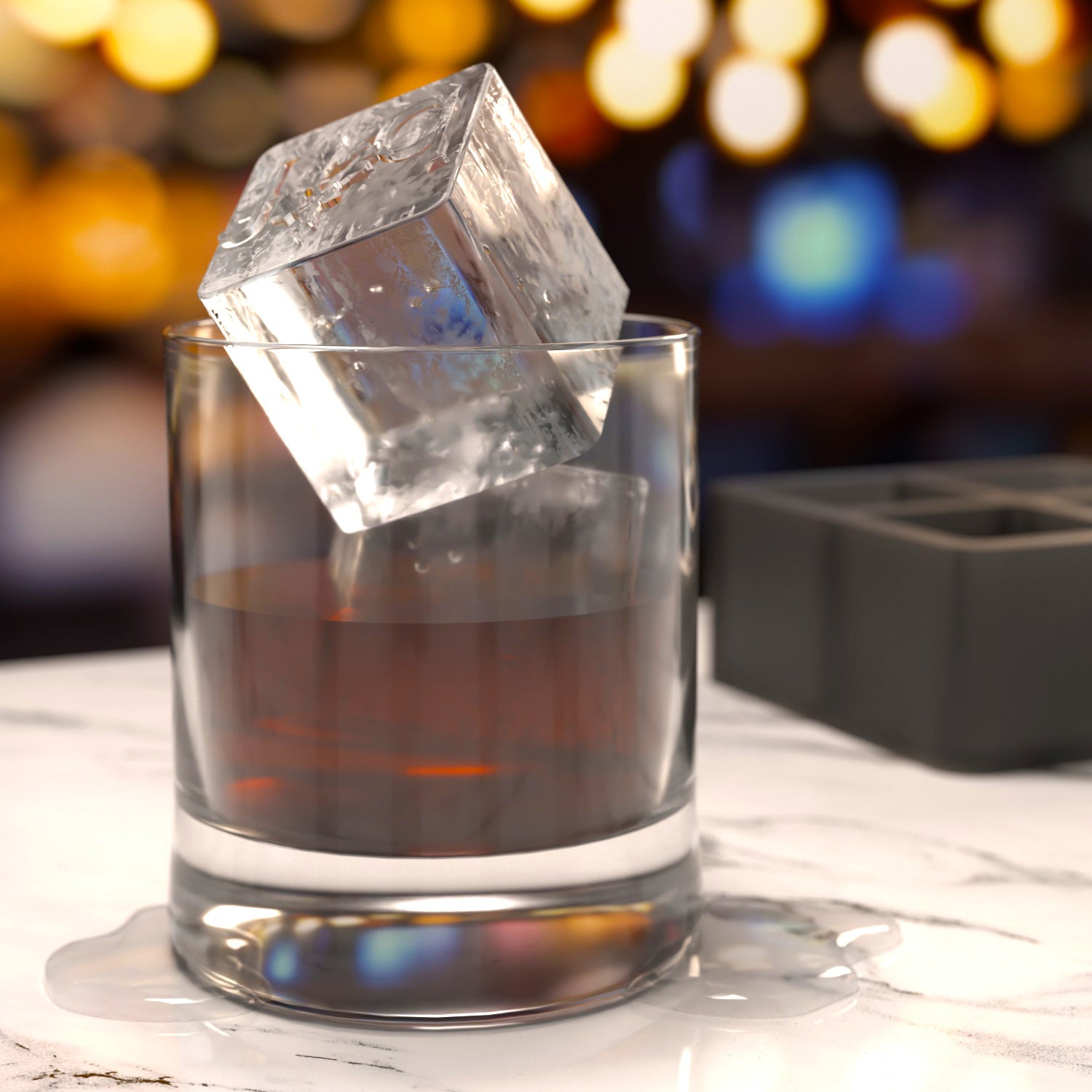 Custom Ice Cubes Roks Custom Whiskey Ice Cube Professional Silicone Mold – Create Custom Molds
