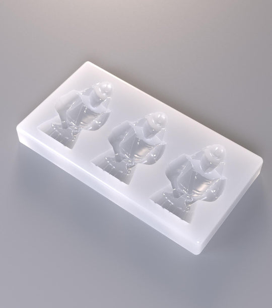 🍫 Chocolate Figurine Silicone Mold - 3 Cavities