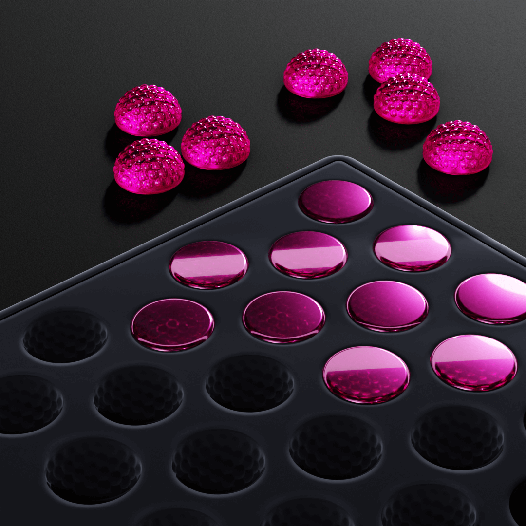 1.5mL Raspberry Silicone Candy Mold Sheet - 192 cavities