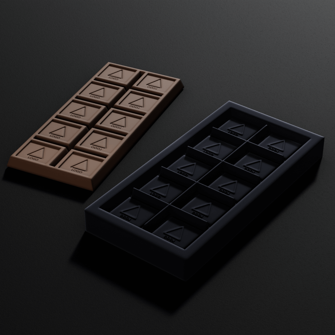 70mL Chocolate Bar Mold - Cutom Logo - 10 cavities – Create Custom Molds